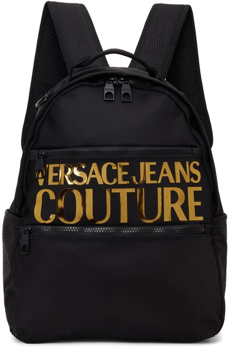 versace ee1vsbbb7 e899 black backpack|Versace Black Backpack.